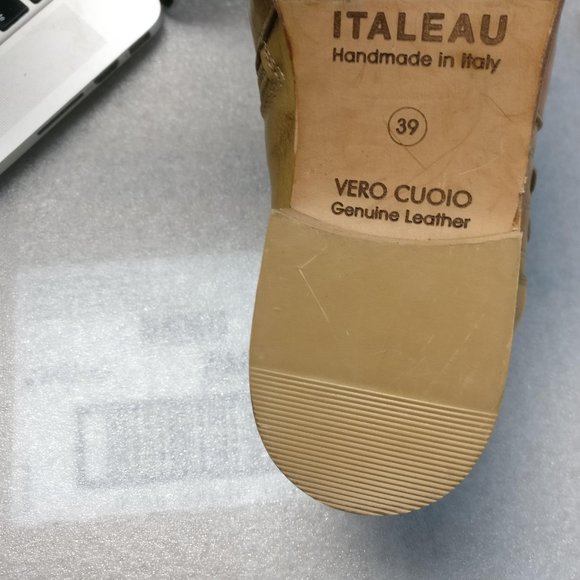 Handmade in Italy 100%WATERPROOF All Leather Soft Padded Low Heel Ankle boot 8us - Picture 3 of 9